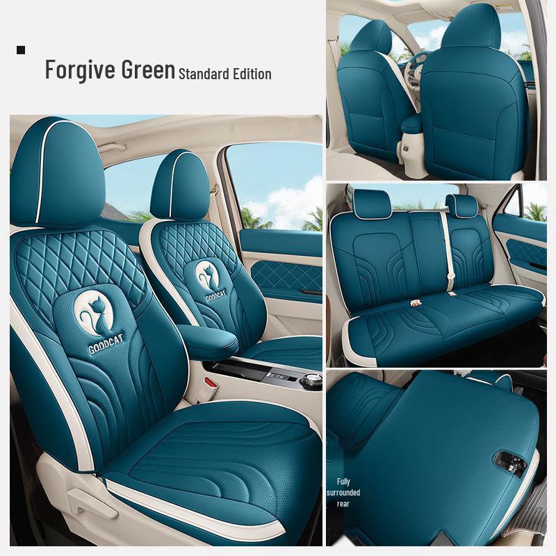 Applicable Purple ORA Good Cat Leather Seat Cover - All-Season, Breathable, Wear-Resistant, Full Wrap Design