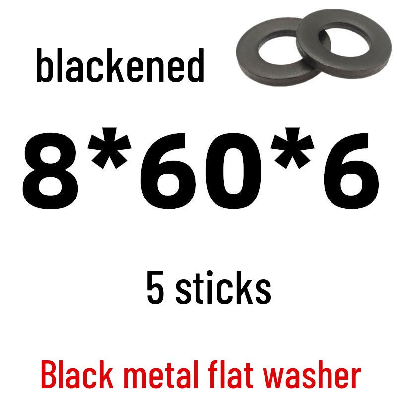 Thickened Black Iron Flat Washer for Screws, Non-standard Round Design