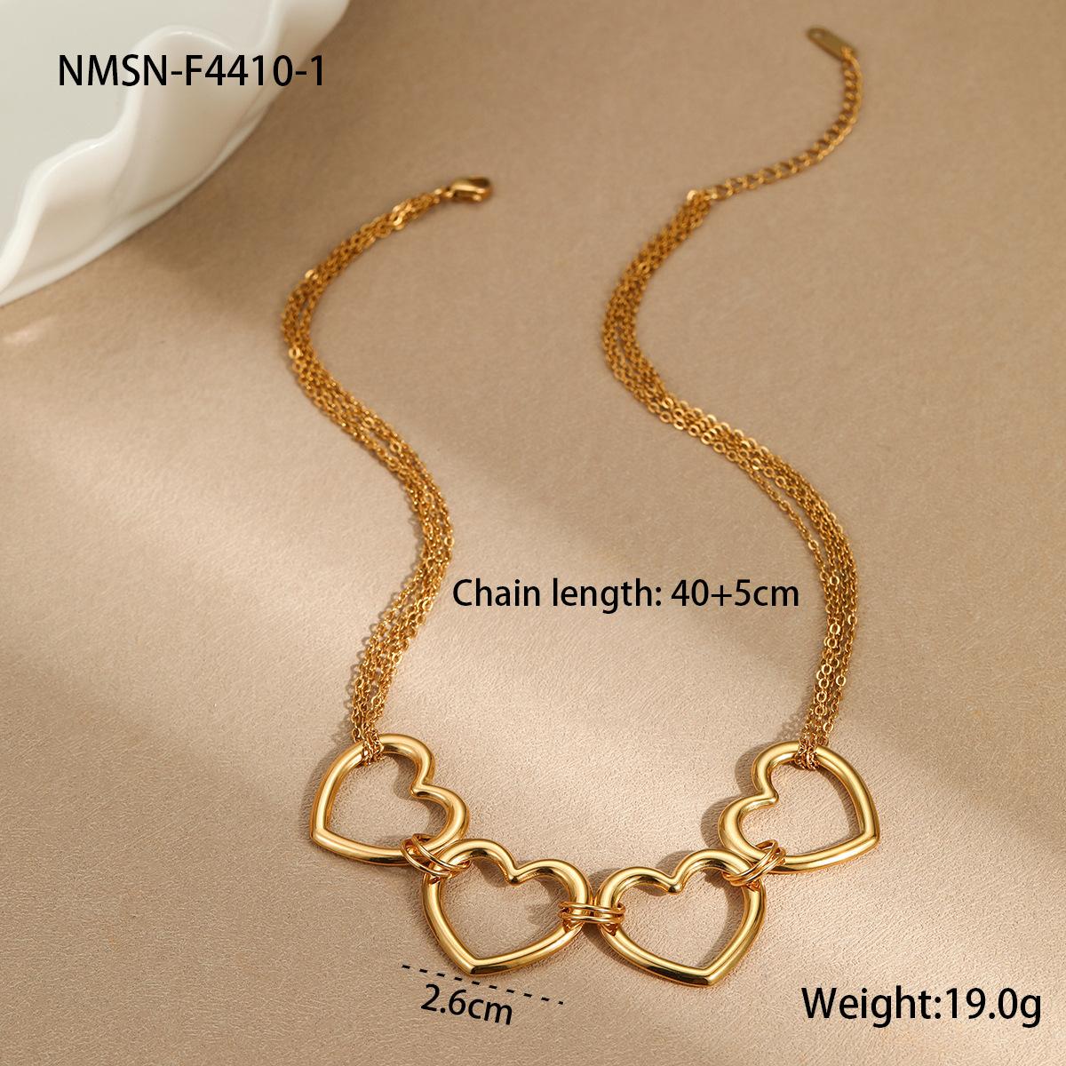 GEMCHIC Women s Heart Pendant Necklace Gold Plated Stainless Steel Fashion Jewelry