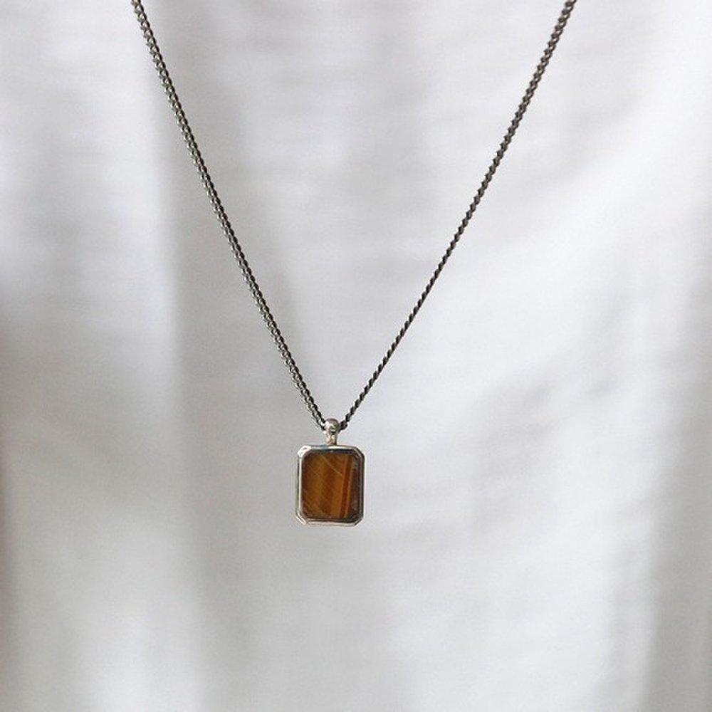 Bydaisy 03Sn045 Hoanseok Raw Stone Silver Necklace