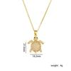 Colorful Zircon Cute  Sea Tortoise Pendant Necklaces for Women Girls Jewelry Gifts Turtle Zircon Pendant Necklace Birthday Gifts