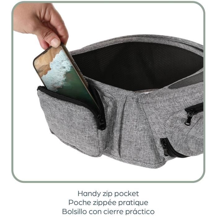 Porte-bébé - Siege de hanche - DREAMBABY - Up &amp; Go - Gris