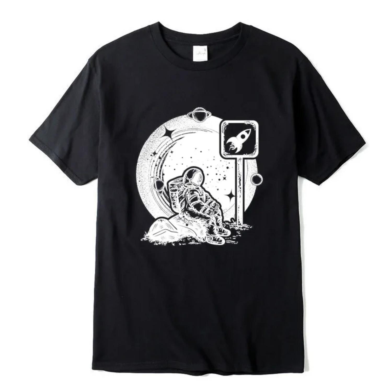 

Men s t-shirt100% cotton short sleeve cool Spaceman design funny T shirt casual loose men tshirt cool o-neck t-shirt male tee XXXXXL