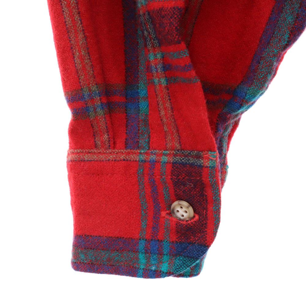 PENDLETON 70s Made in USA Vintage Check Pattern Long sleeve flannel Button down shirt Men's Used