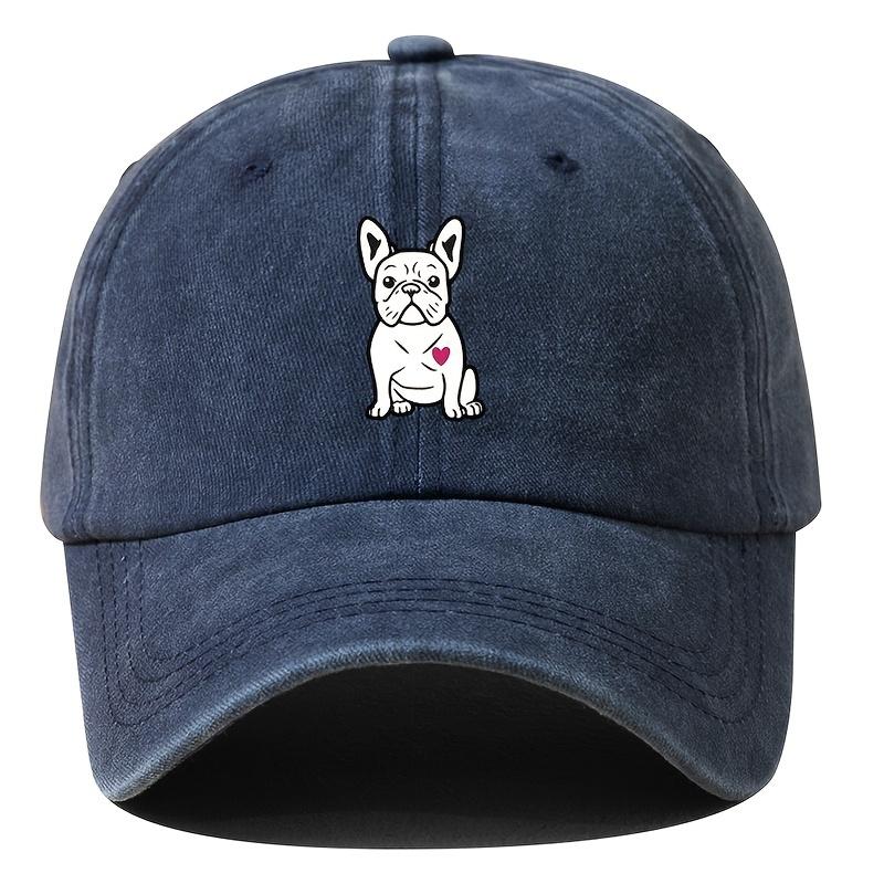 

Retro baseball cap with fighting dog pattern design suitable for outdoor activities such as running, fishing, and hiking Adjustable