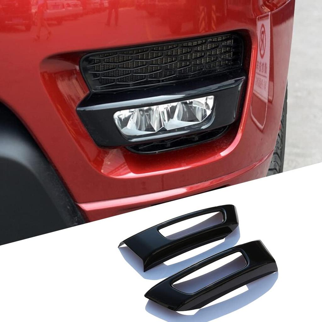 For Range Rover Sport 2014-2017 Car ABS Front Fog Lamp Trim Accessories (Gloss Black)