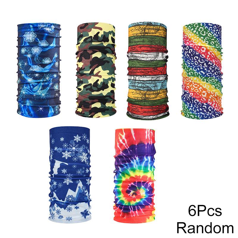 1 шт. повязка на голову, спортивная солнцезащитная маска, уличный платок, велосипедные маски для лица, рыболовные шейные платки, ветрозащитные шарфы для походов, лето 6pcs