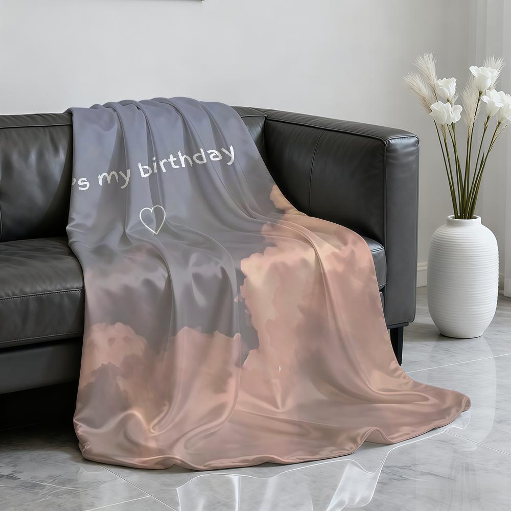 Es ist mein Geburtstag Decke Weiche Wohndecke für Zuhause Schlafzimmer Bett Sofa Picknick Reise Büro Ruhe Abdeckung Decke Geschenk