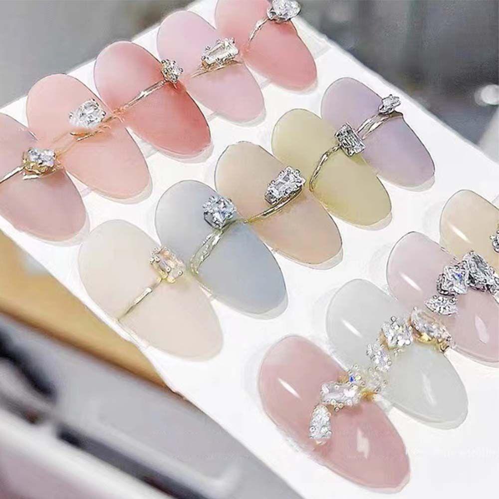 Drop Nail  Accessories Nail Ornaments Square Crystal Nail Rhinestone Nail Jewelry Set Nail Art Charms Diamond Nail Decoration