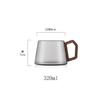 320ml Amerikanische Latte Hitzebeständige Glas Kaffeetasse Mit Holztablett Löffel Milchteetasse Frisch gemahlene Tasse Barista Cafe Zubehör
