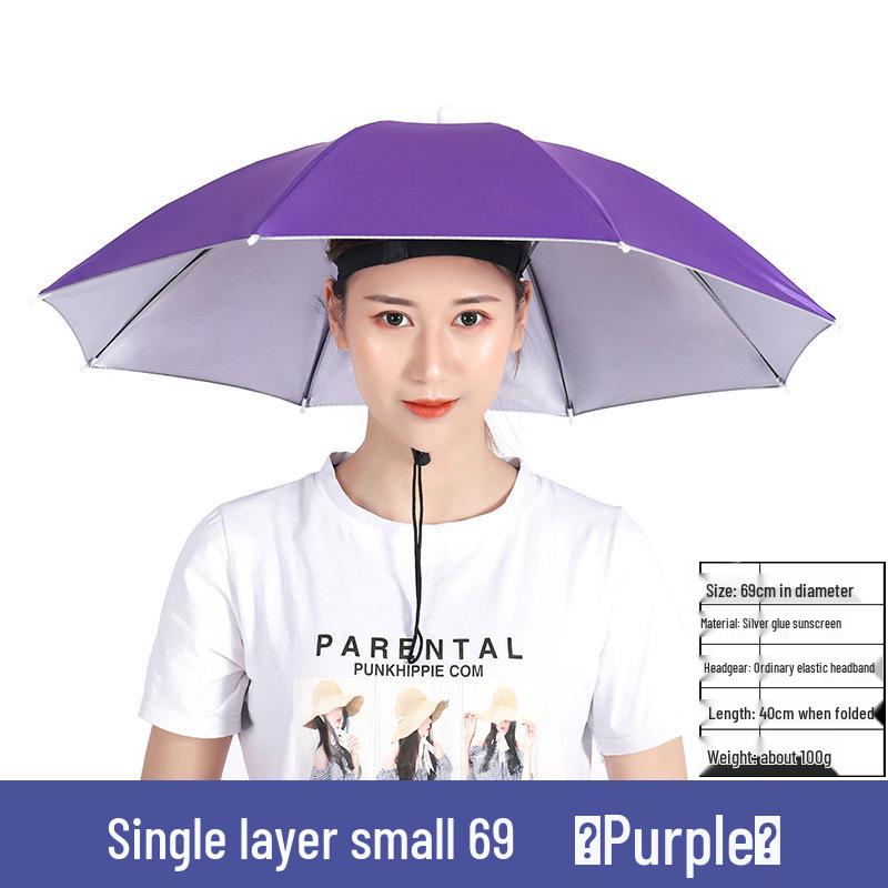 Large 65cm Hat Umbrella for Tea Picking, Fishing, Angling, and Street Stalls.