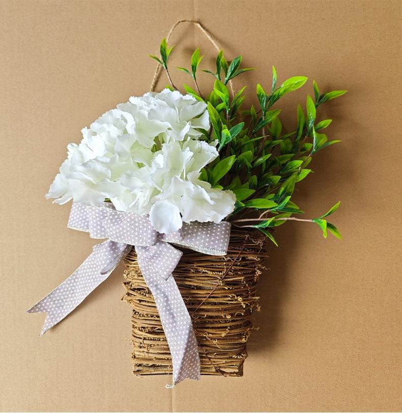 

Лавандовые венки для декора входной двери, весенний венок, подвесные корзины с искусственными цветами лаванды, весенняя гирлянда белый