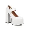 Zapatos de Tacón Alto Mary Jane con Hebilla Cuadrada de Plataforma 2026 - Zapatos de Escenario de Tacón Grueso con Correa Única para Mujer