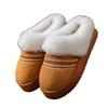 Suede cotton slippers women's wear 2025 new plush thick bottom non-slip home home thickened warm wool slippers