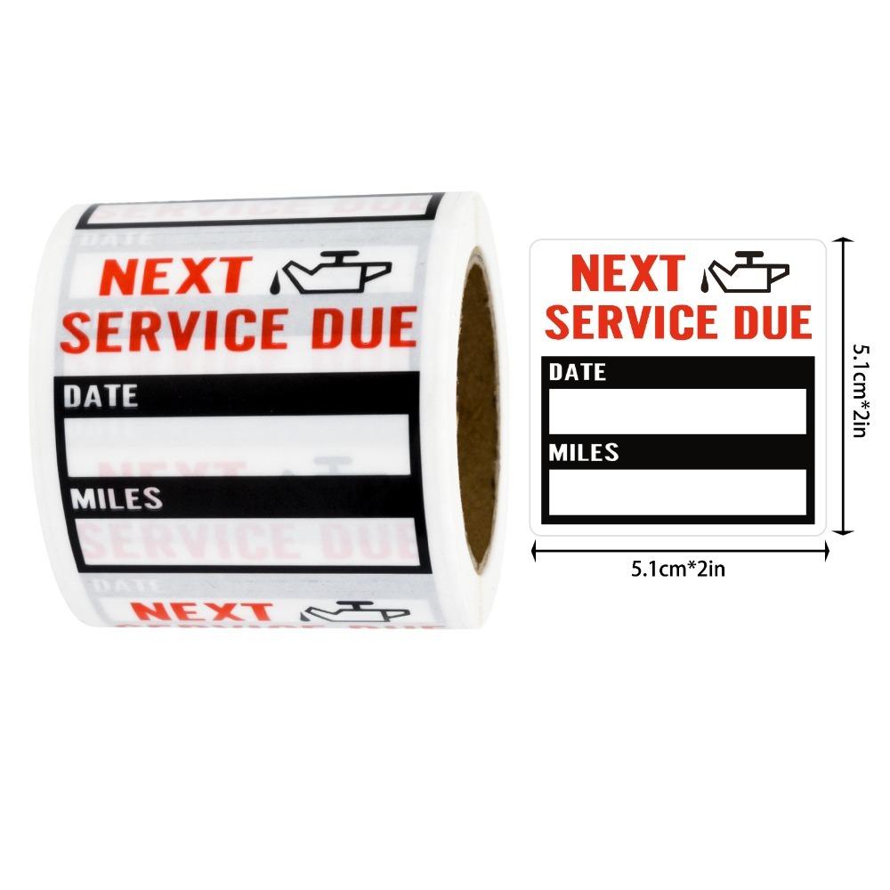 Clear Transparent Surface Maintenance Reminder Label Car Service Sticker Auto Repair Shop