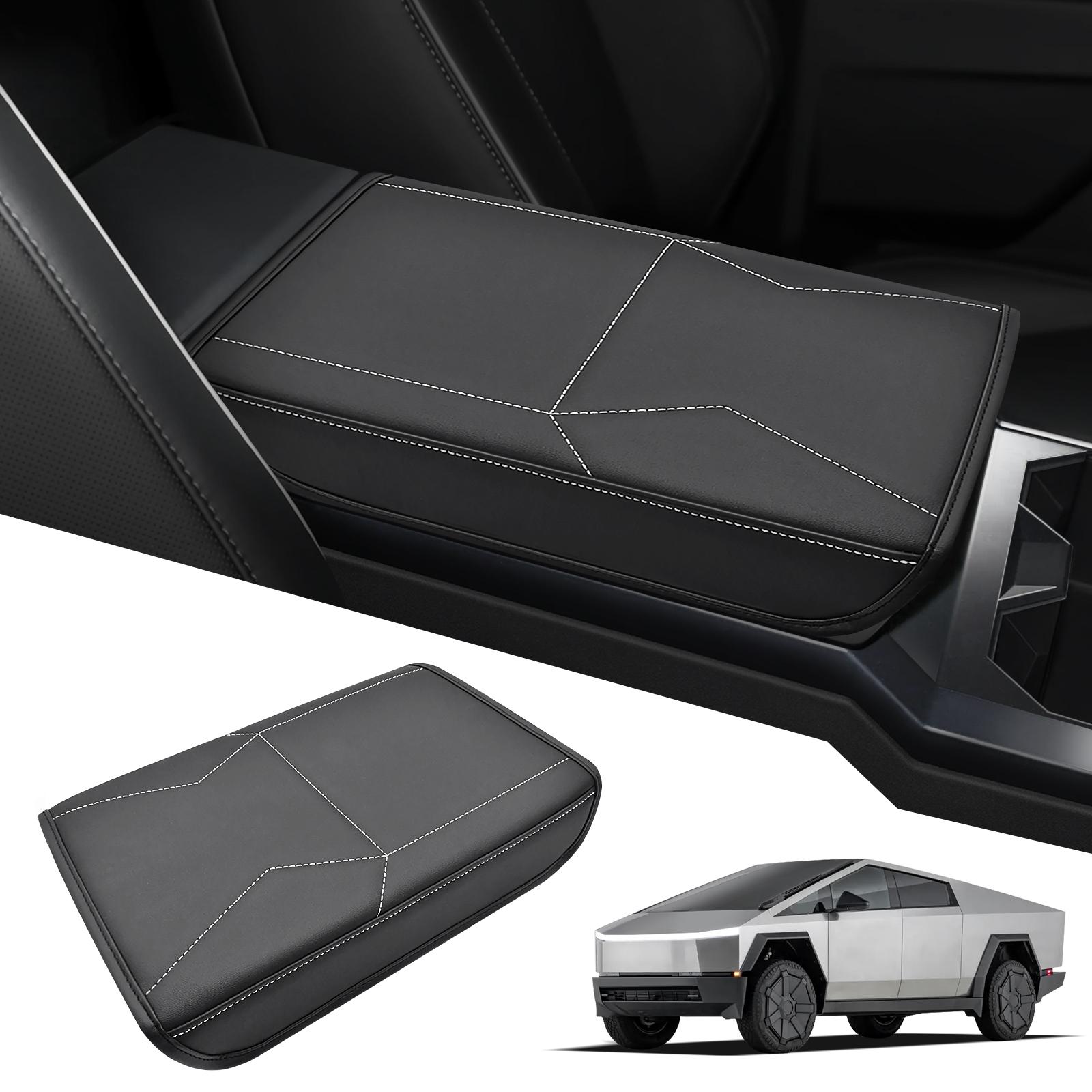 Center Console Armrest Box Cover For Tesla Cybertruck  2024 PU Leather Durable Armrest Protector Lid Pad Car Accessories