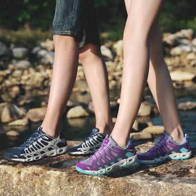 Couples Outdoor Water Shoes for Women 46 Large Size Hiking Shoes Mesh Surface Breathable Wading Shoes for Men Light