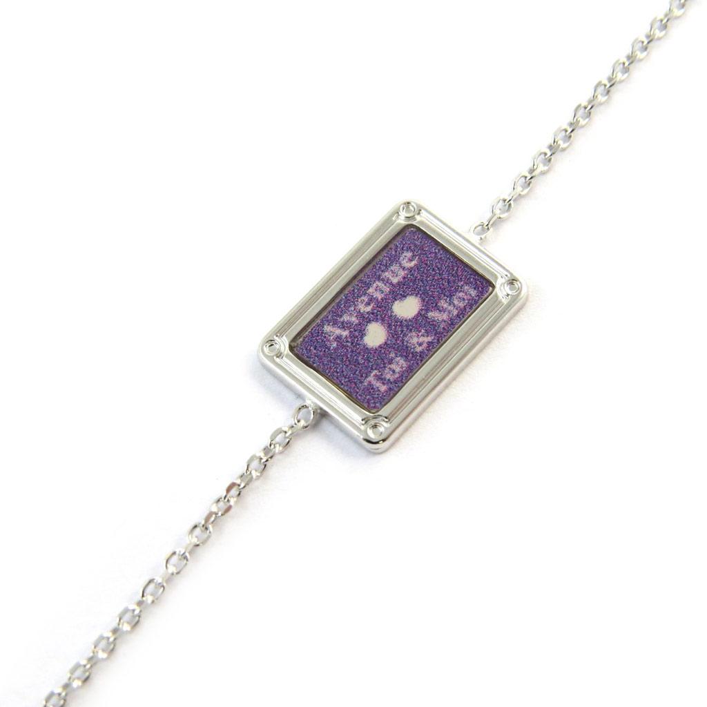 Altesse [N3261] - Silver Bracelet 'Avenue Toi & Moi' Purple