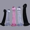 Cheap TPE Transparent Anal Plug Jelly Dildo 4Sizes Suction Cup Cock Vaginal Masturbation Soft Small Penis Women Man Sex Toys