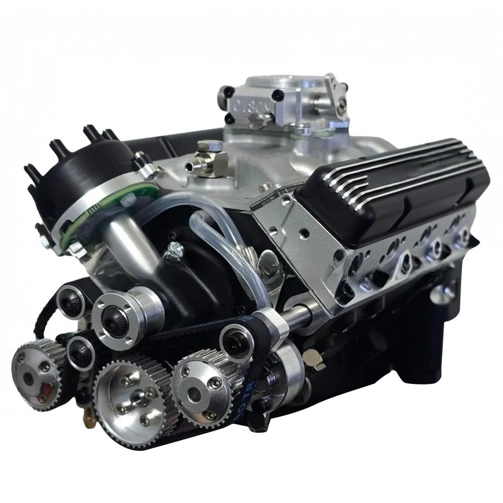 Garage Display Piece Resin V8 Engine Model Statue for Car Enthusiasts Small-block Engine Figurine Collectible Gift for Adults