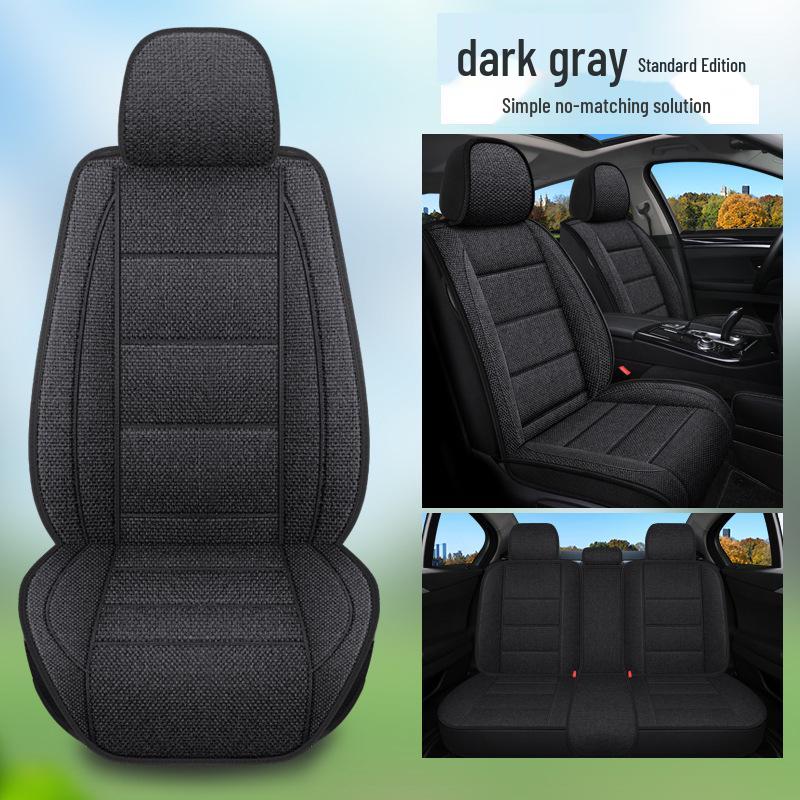 Universal Anti-Slip Linen Car Seat Cushion for Five-Seater