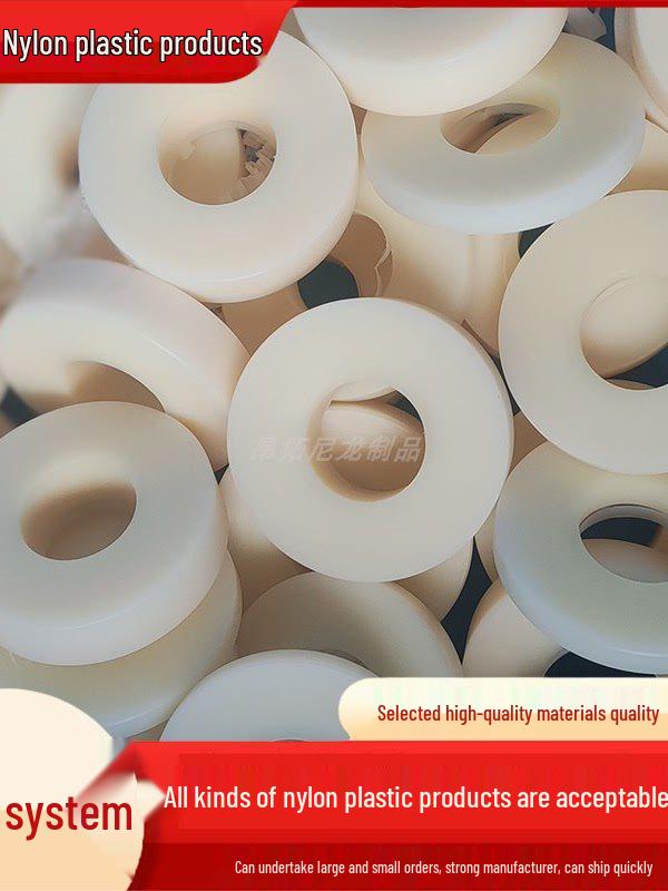 

White and Black Nylon Flat Washers - Plastic Gaskets for Screws