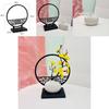 Chinese Style Screen And Plastic Flower Vase For Nordic Interior Decoration