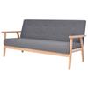 Day and Night - Day and Night 3-seater Sofa In Dark Gray Fabric