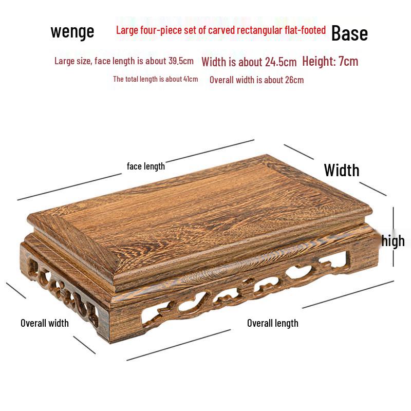 Solid Wood Display Base for Sculptures, Plants, or Ornaments