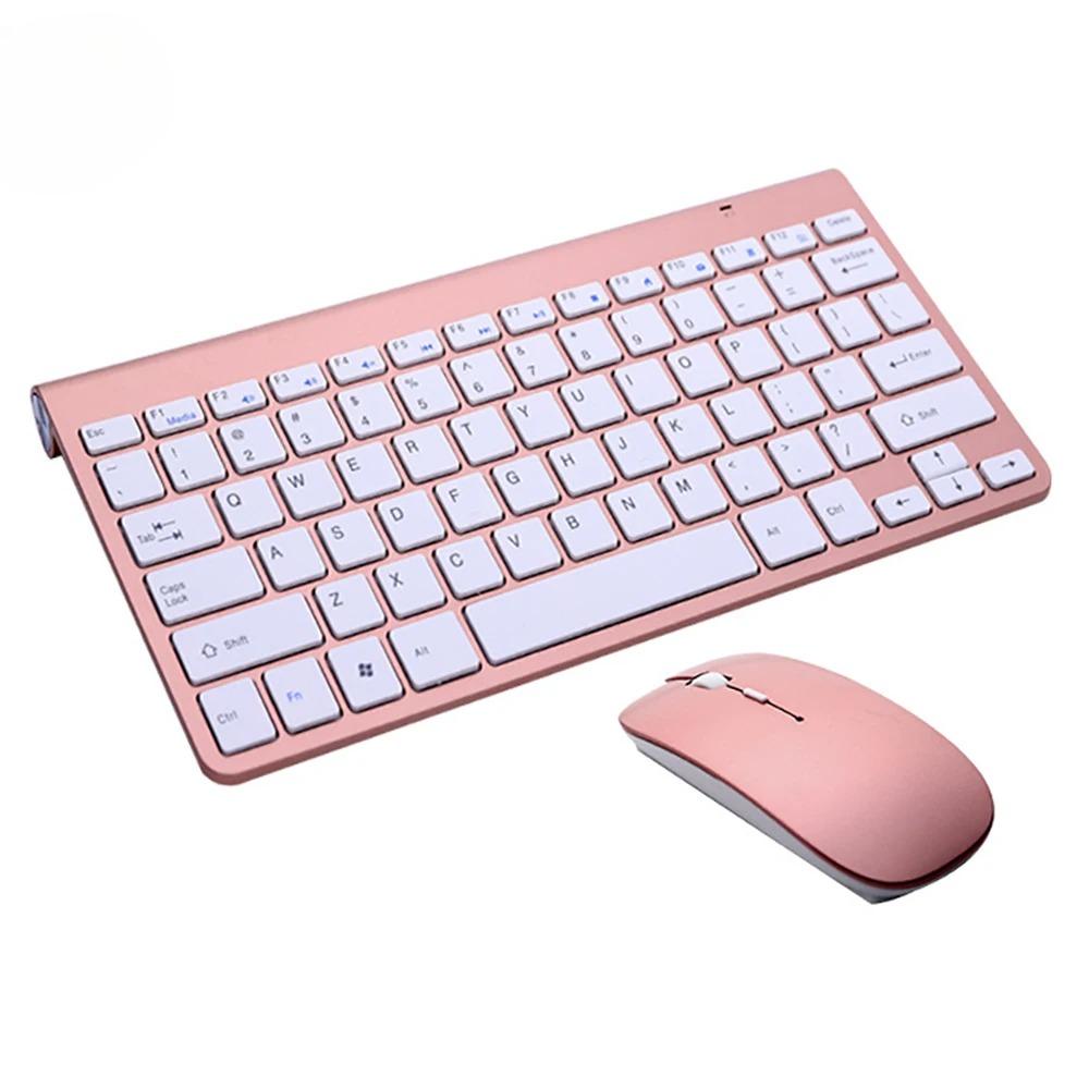 Tastiera e mouse wireless 2.4G Protable Mini tastiera e mouse Combo set per notebook laptop Mac desktop PC computer Smart TV PS4