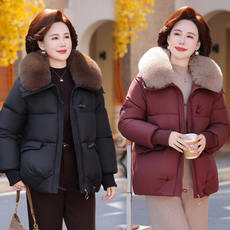 Winter New Bread Clothes, Women's Padded Jackets, Thickened Warm Padded Clothes, Removed Fur Collar Jackets