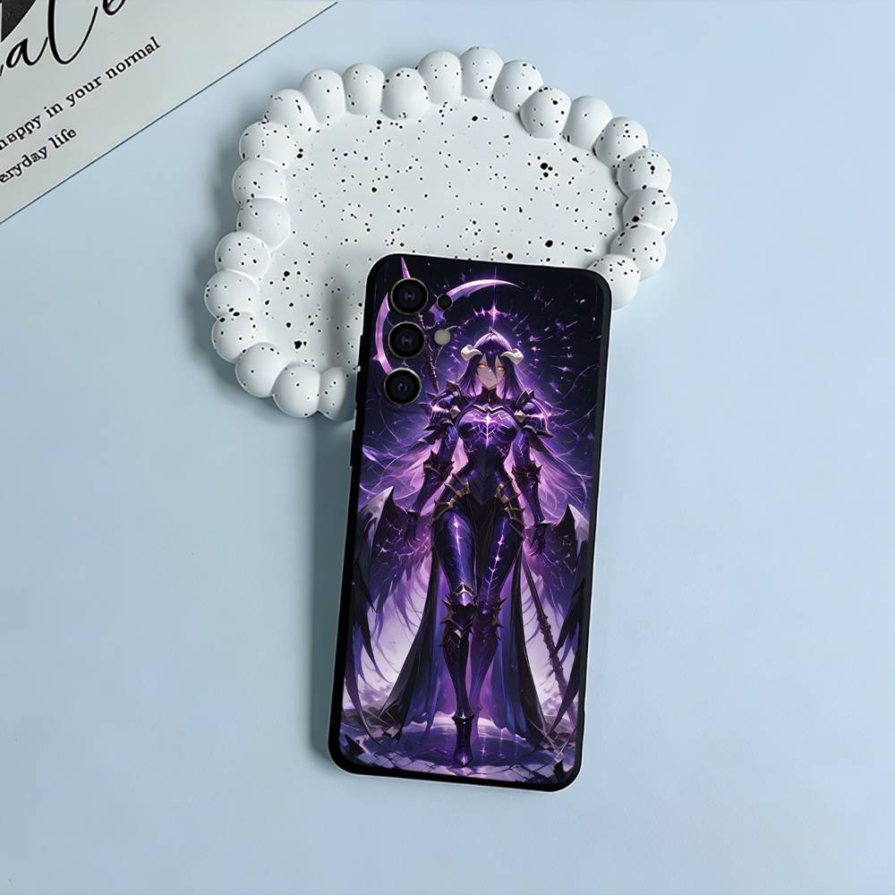 

O-Over-lord Black Soft Silicone Phone Case for Samsung S25, S24, S21, S22, S23, S30, Ultra, S20, Plus, FE, Lite Samsung S24fe