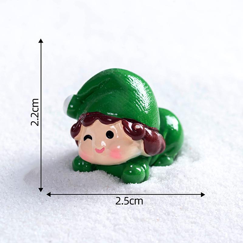 

1 шт. Креативный рождественский эльф, персонаж, смола, ручная работа, сделай сам, рождественские украшения, аксессуары для микроландшафта, настольное украшение