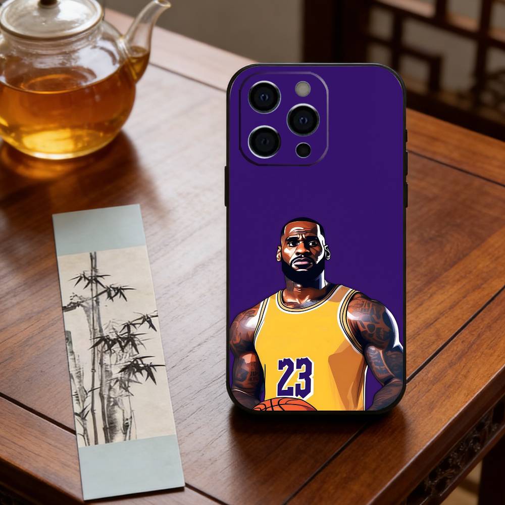 LeBron James Handyhülle für iPhone 17,16,15,14,13,12,11 Plus,Pro Max,XS,Weiche Silikon-Schwarze Hülle