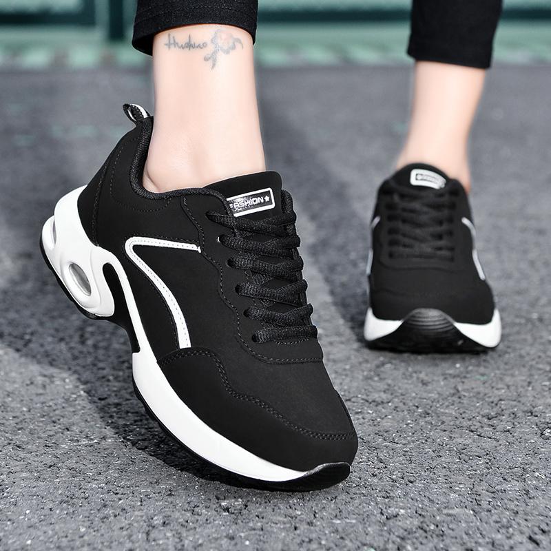 Autumn New Sports Shoes Air Cushion Running Shoes Leather Surface Casual Shoes Sports Running Shoes