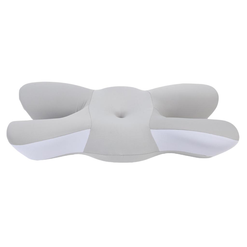 Zervikales Nackenkissen Nylon Polyurethanfaser Slow Rebound Bettkissen für Rücken Bauch Seitenschläfer Grau