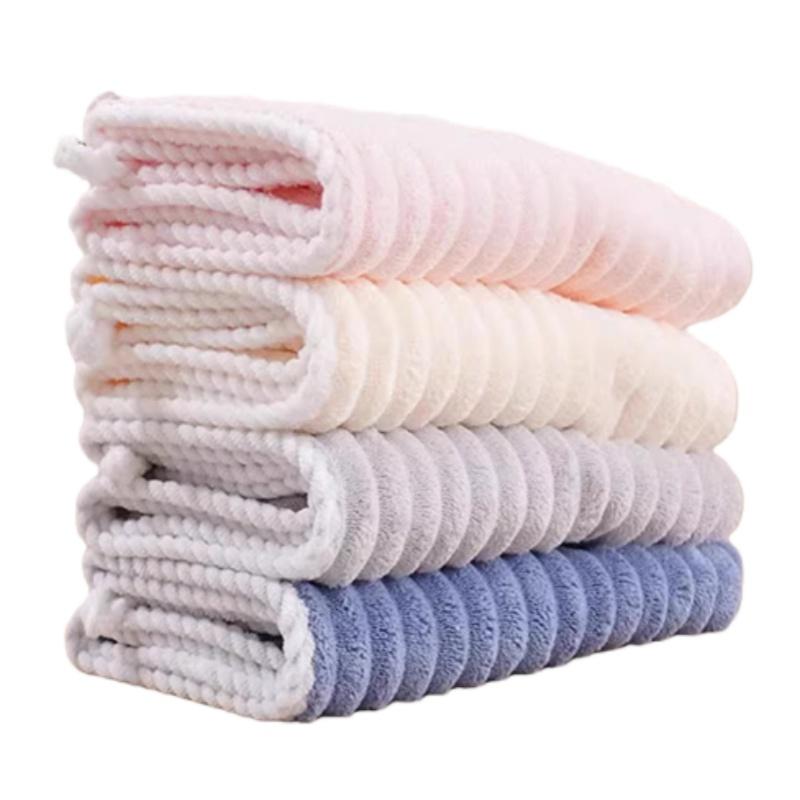 Coral Fleece Hair Drying Cap, Adult Bath Shower Cap, Wavy Quick-Dry Turban Towel, Super Absorbent Hair Drying Cap