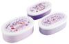 Skater Bento Sealable and Storage Containers of Made In Sanrio Kuromi Fancy Snacks Sweets Design for Girls Boxes, Containers, (Set 3) Japan, &