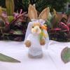 High-25cm Straw Rabbits DIY Landscape Rabbit Statue New Garden Statues  Home