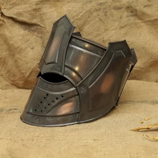Handmade Steel Gothic Knight Helmet: Medieval Dark Armor, Cosplay LARP