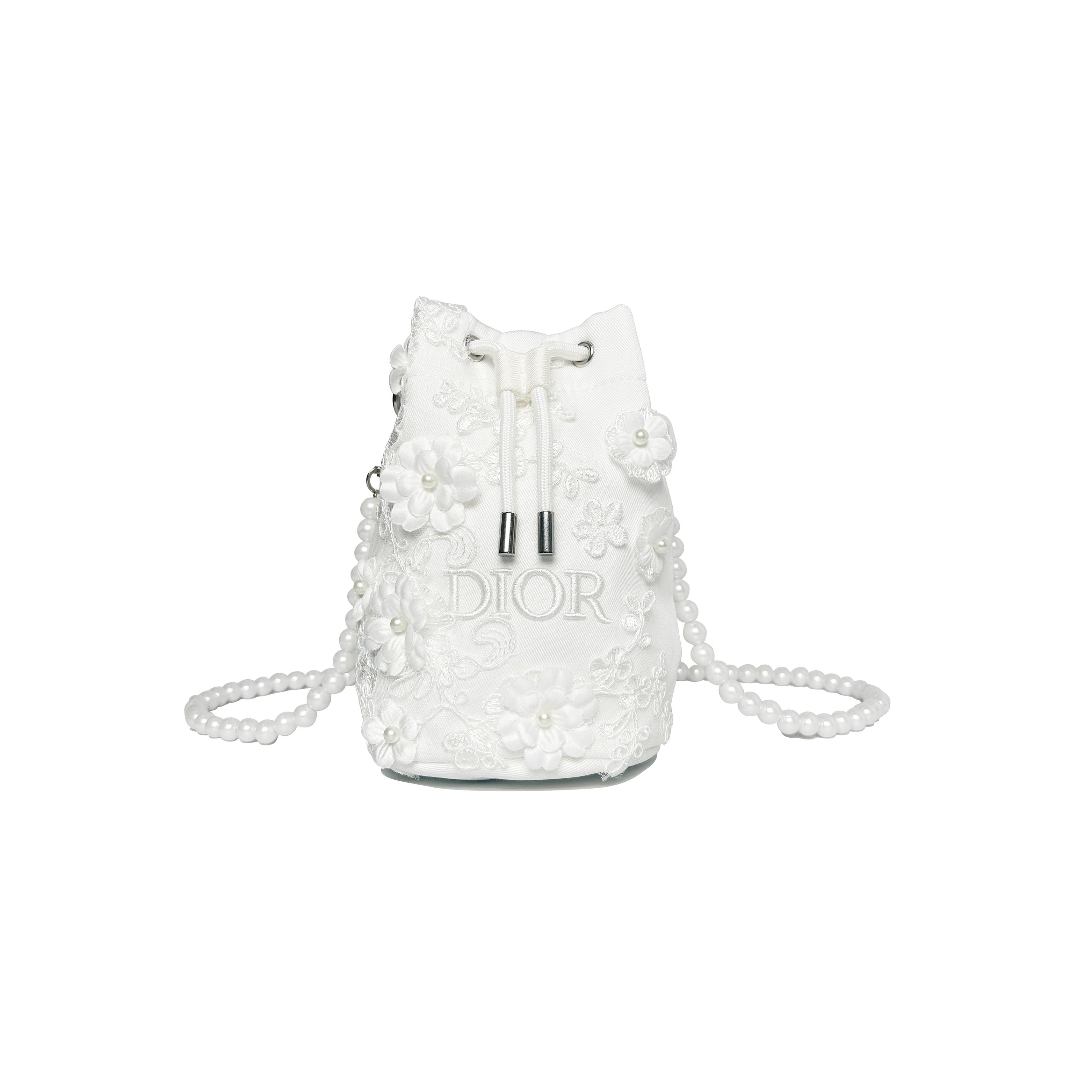 Handmade DIY Dior-inspired Remake Makeup Bag White