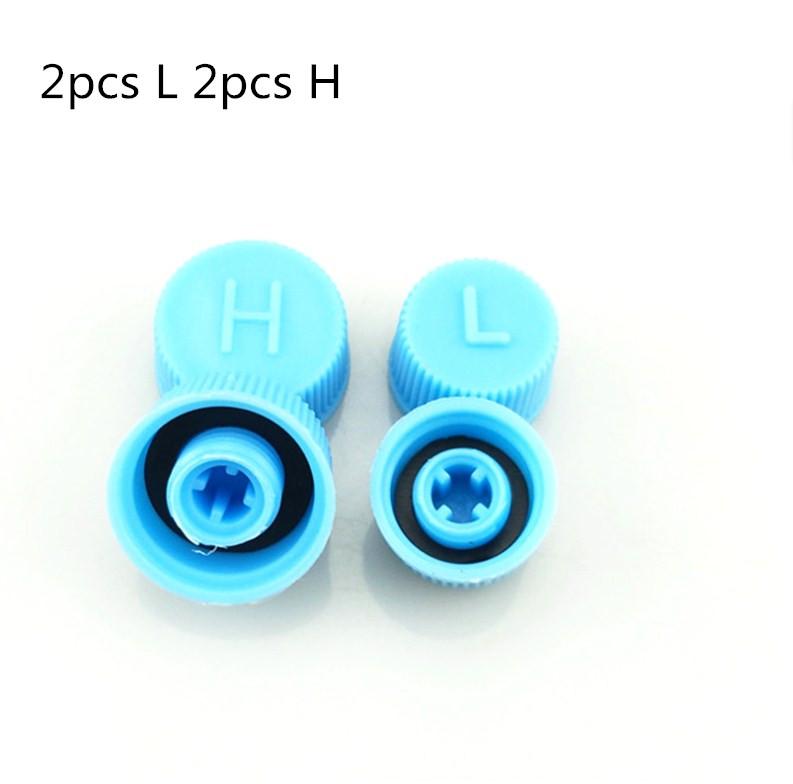 Bil Klimaanlegg Kjølemiddel Støvdeksel Ventilkjerne Hetter Høy Lav Sideport Hette Auto Høy Lavtrykkshetter Tilbehør