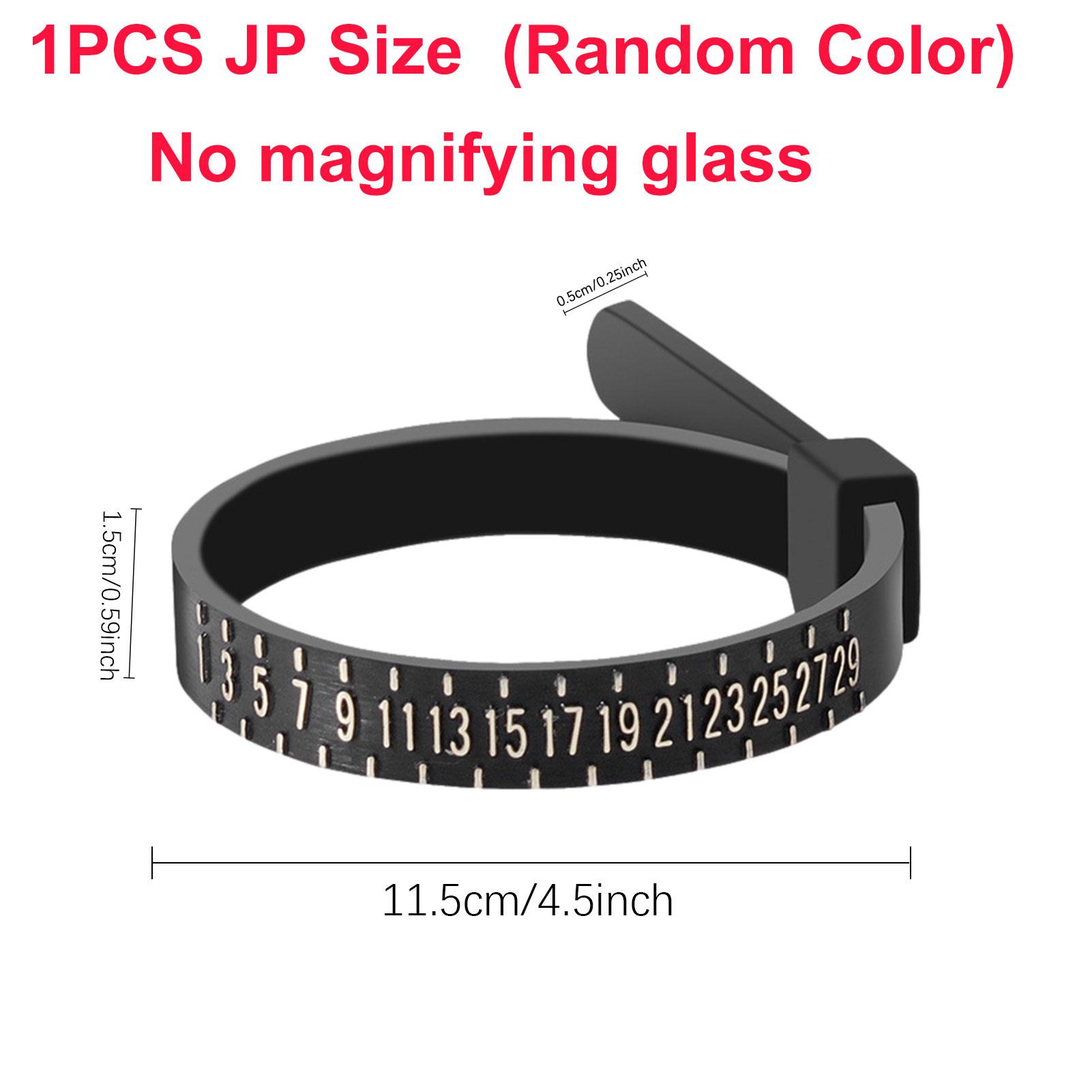 

Черный/Белый Инструмент для измерения колец Кольцо с лупой Измерительное кольцо Мягкая линейка Измеритель размера пальца Фильтр размера, Прочный