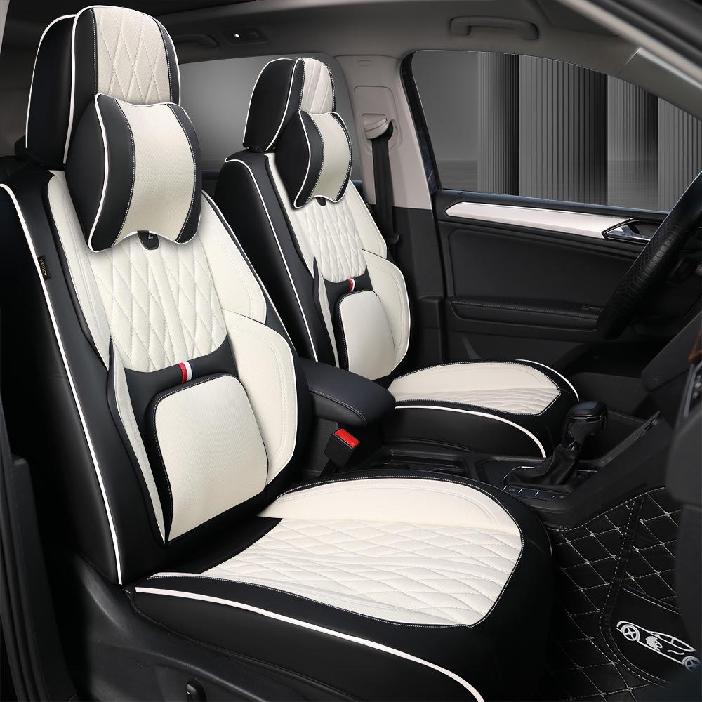 Universal Nappa Leather Car Seat Cushion Set: All-Season, Full Surround, Five-Seat Cover