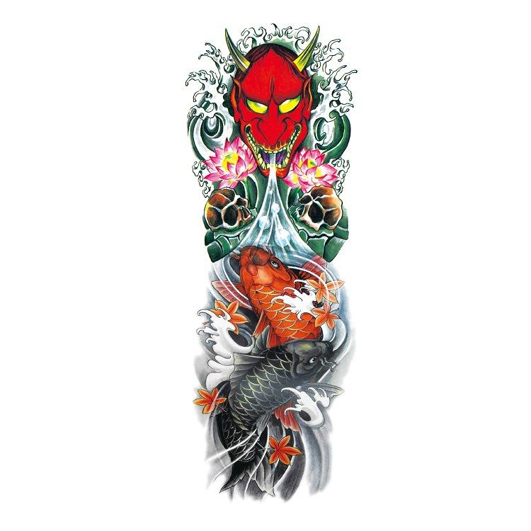 Full Arm Tattoo Sticker Large Flower Arm Waterproof Tattoo Sticker Full Arm Simulation Tattoo Amazon Set Single Piece Tattoo