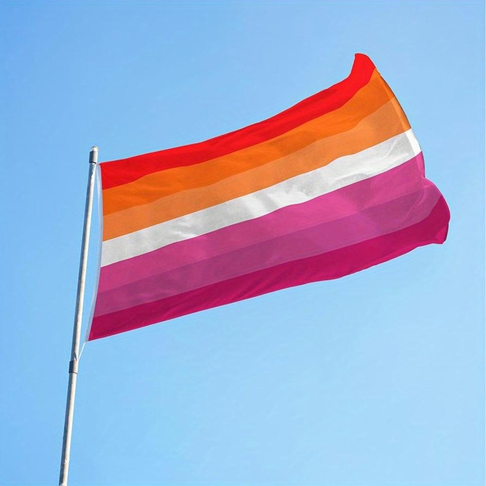 3 Styles 90*150cm (3*5ft) Lesbian Flag (without Flagpole) LGBTQ+ Pride Month Outdoor Garden Decoration