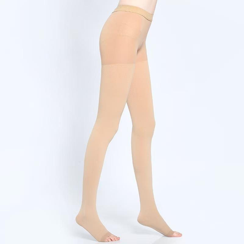 Extra-large pressure compression pantyhose, 20-30 mmHg, above-knee length, support stockings, pressure tight pants