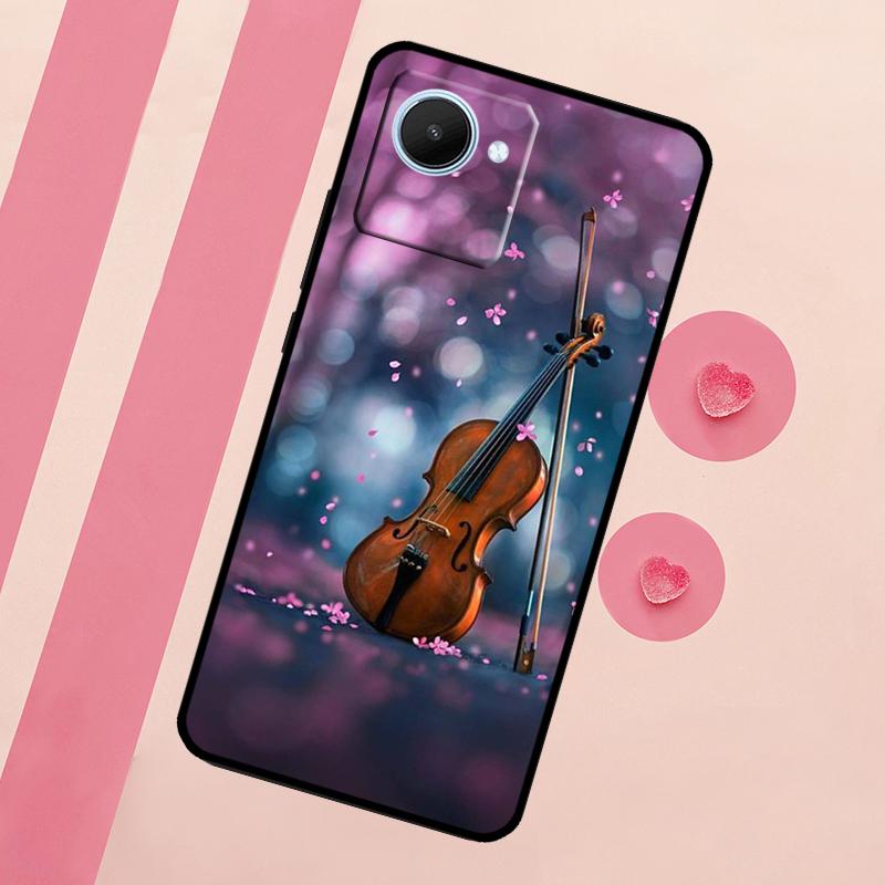 Music Violin For Realme 15 10 11 12 13 14 Pro Plus C65 C67 C75 C63 C61 C55 C51 C53 C35 GT6 GT7 Pro Case