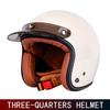 Warm three-quarters retro helmet for men and women motorcycle winter warm cruise American 3/4 half helmet.