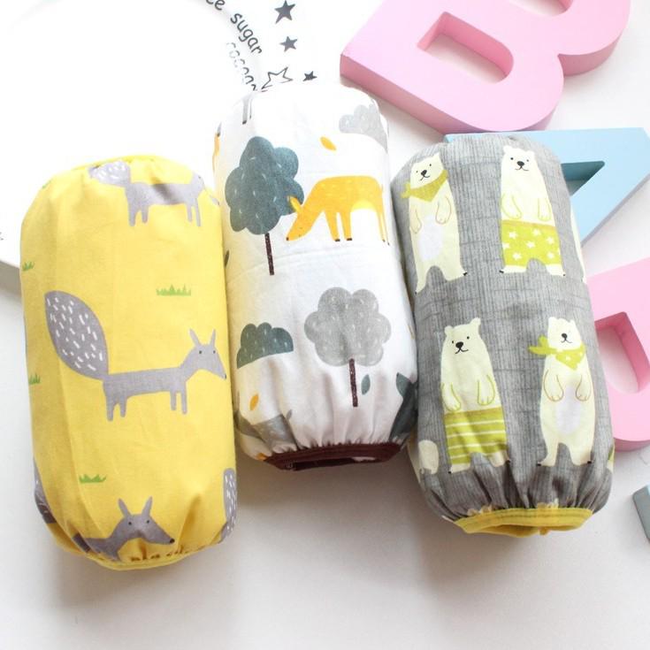 3 Pairs Baby Cotton Arm Sleeves - Stain-Resistant & Waterproof Cartoon Design for Autumn/Winter